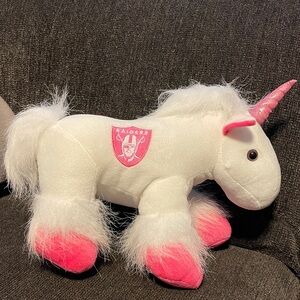 NFL Raider’s Adorable Unicorn Plush with Pink Accents
